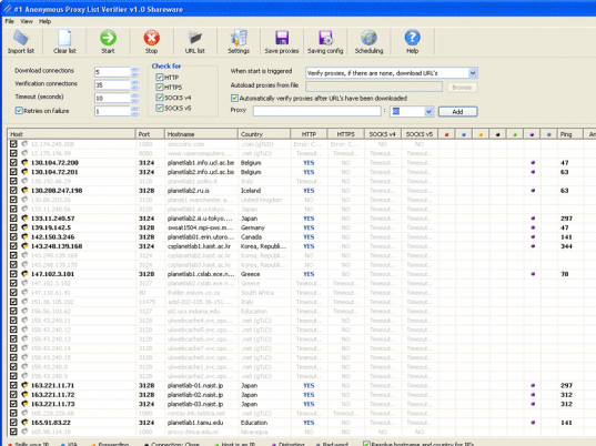 #1 Anonymous Proxy List Verifier Screenshot 1