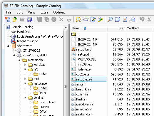 EF File Catalog Screenshot 1