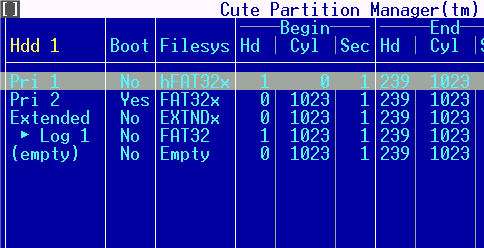Cute Partition Manager Screenshot 1