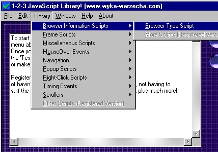 1-2-3 JavaScript Library Screenshot 1