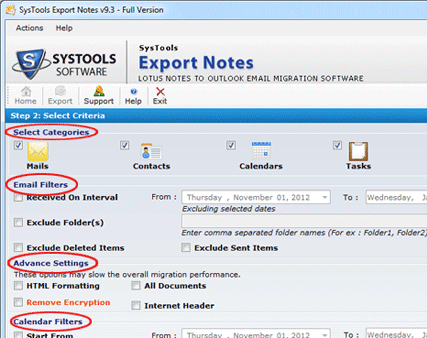 Export Lotus Notes to Outlook Screenshot 1