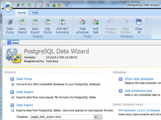 PostgreSQL Data Wizard Screenshot 1