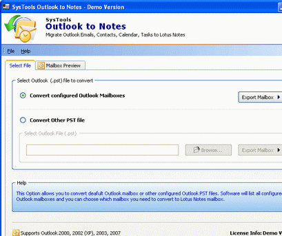 Convert Outlook Screenshot 1