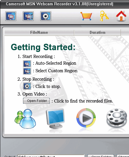 Camersoft MSN Webcam Recorder Screenshot 1