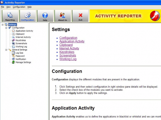 Computer Monitoring Software Screenshot 1