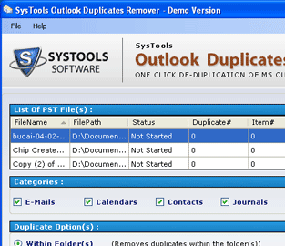 Delete Duplicate Outlook Contacts Screenshot 1