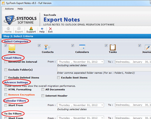 Convert Lotus Notes Emails to Outlook Screenshot 1