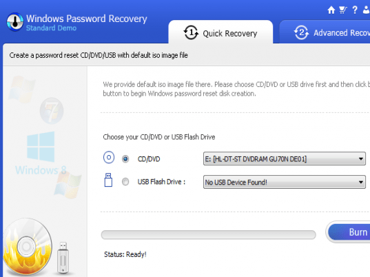 Windows Password Recovery Screenshot 1