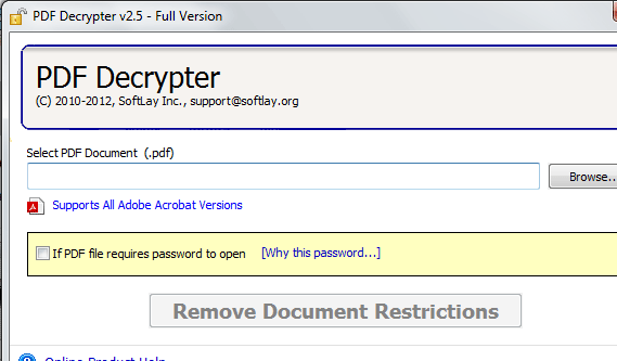 PDF Decrypter Screenshot 1