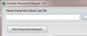 Password Recovery for Outlook 2007 Screenshot 1