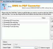 DWG to PDF Converter 2010.8 Screenshot 1