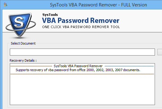 Password Recovery VBA Screenshot 1