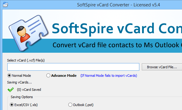 Import vCard Screenshot 1