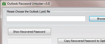 MS Outlook Password Unlocker Screenshot 1