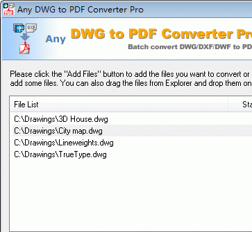DWG to PDF Converter Pro 2010.11.6 Screenshot 1