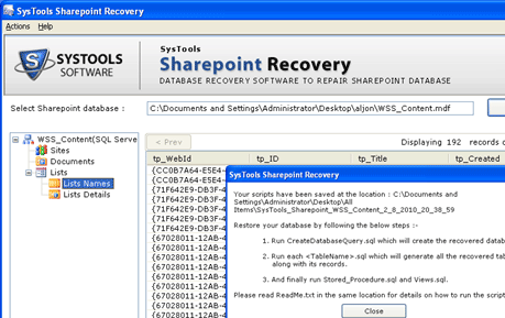 Recovery Tool for MDF files Screenshot 1