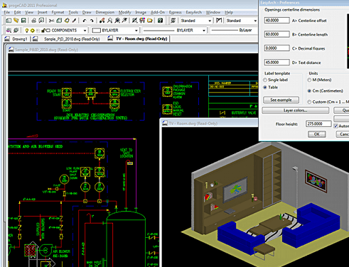 progeCAD Professional 2011 DWG CAD Screenshot 1