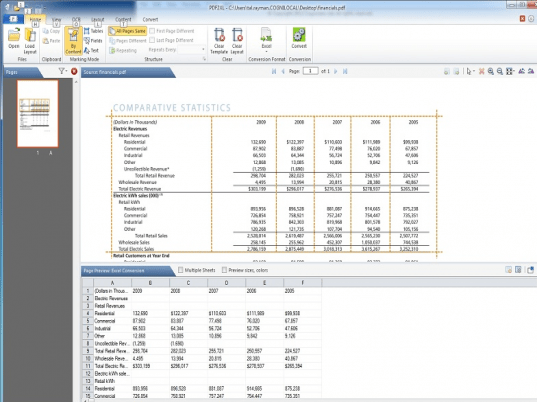 PDF2XL Enterprise: Convert PDF to Excel Screenshot 1