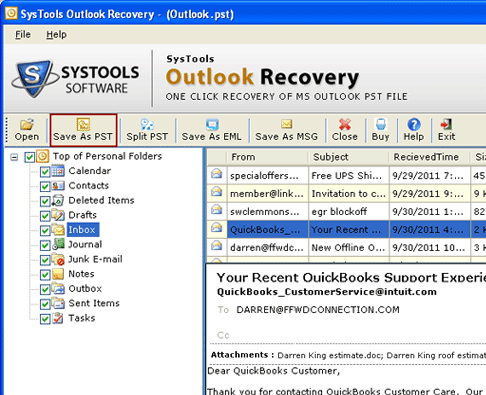 Best Outlook Recovery Tool Screenshot 1