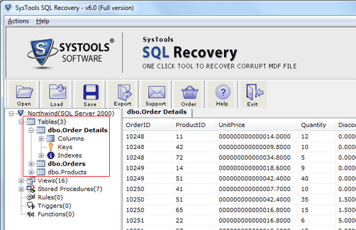 Quick SQL Data Recovery Technology Screenshot 1