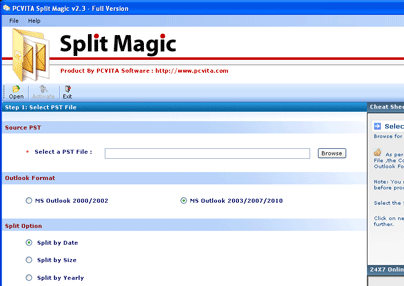 Split Large PST Online Screenshot 1