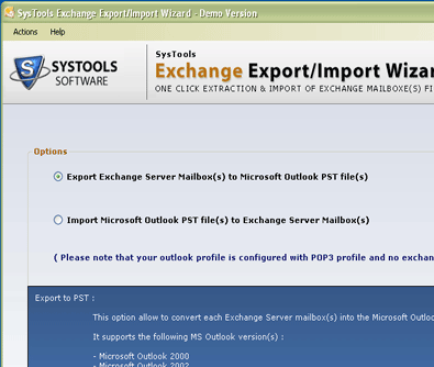 Ms Outlook to Exchange Server Screenshot 1