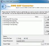 DWG to DXF Converter 2011.11 Screenshot 1