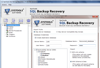 Repair Corrupt SQL Backup File Screenshot 1