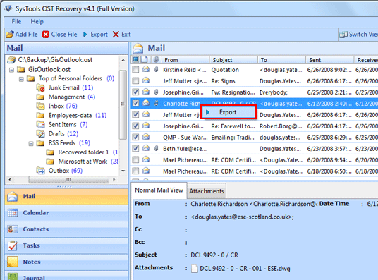 Open OST in Outlook 2010 Screenshot 1