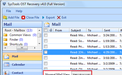 Open OST file in Outlook 2010 Screenshot 1