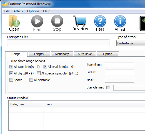 Asunsoft Outlook Password Recovery Screenshot 1