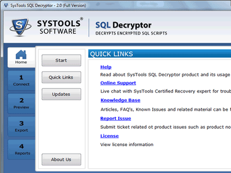 SQL Decryptor Freeware Screenshot 1