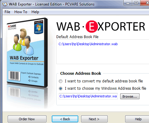 Import WAB to PST Screenshot 1