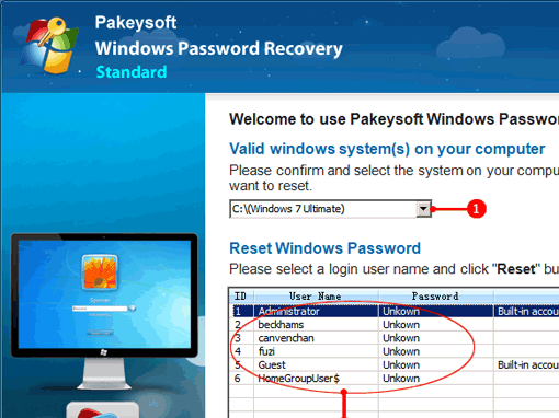 Bypassing Windows 7 Password Screenshot 1
