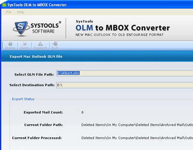 Free OLM to MBOX Converter Screenshot 1