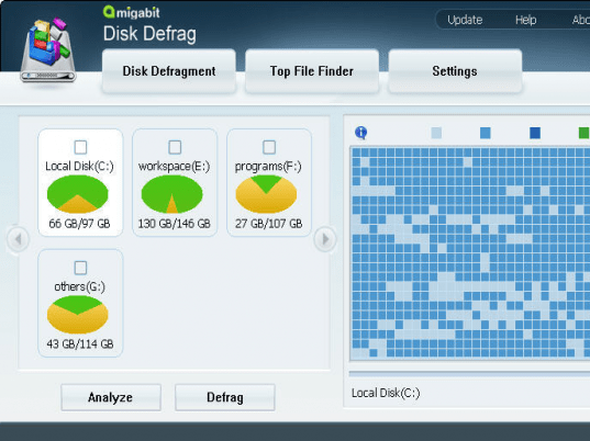 Amigabit Disk Defrag Screenshot 1