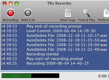 TRx Personal Phone Call Recorder Screenshot 1