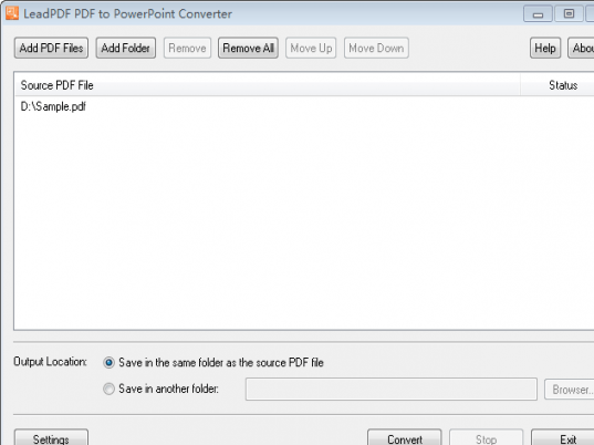 LeadPDF PDF to PowerPoint Converter Screenshot 1