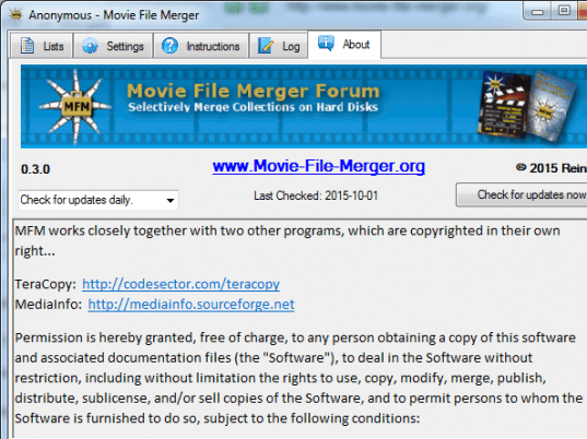 Movie File Merger Screenshot 1