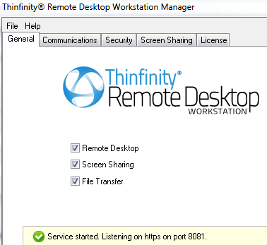 Thinfinity Remote Desktop Workstation Screenshot 1
