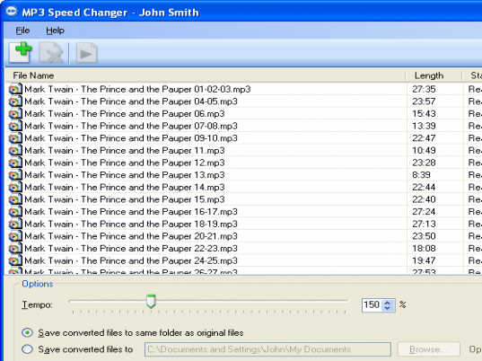 MP3 Speed Changer Screenshot 1