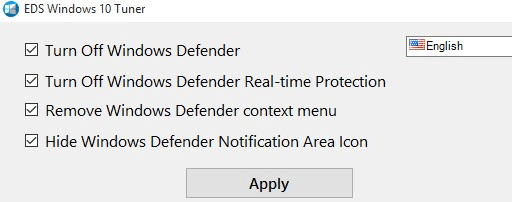 EDS Windows10 Tuner Screenshot 1