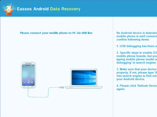 Eassos Android Data Recovery Screenshot 1