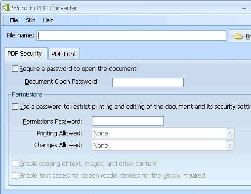 PDFArea Word to PDF Converter Screenshot 1