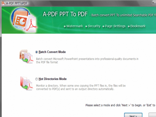 A-PDF PPT to PDF Screenshot 1
