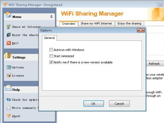 WiFi Sharing Manager Screenshot 1