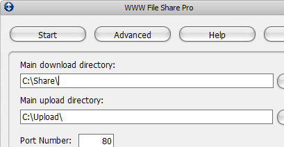 WWW File Share Pro Screenshot 1