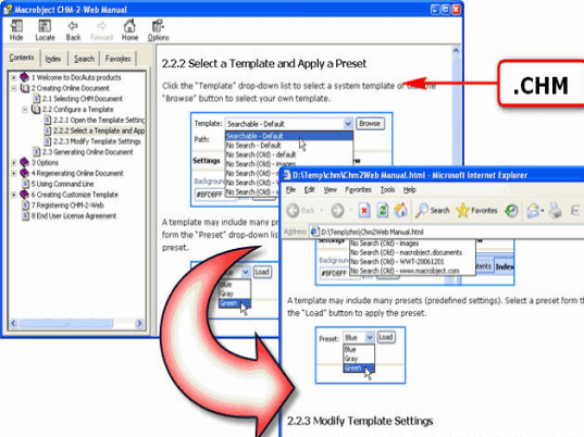 Macrobject CHM-2-HTML Standard 2009 Screenshot 1