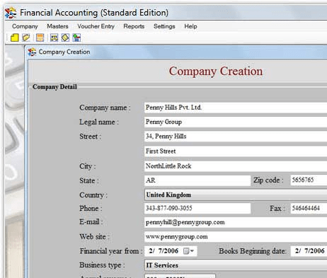 Business accounting software Screenshot 1