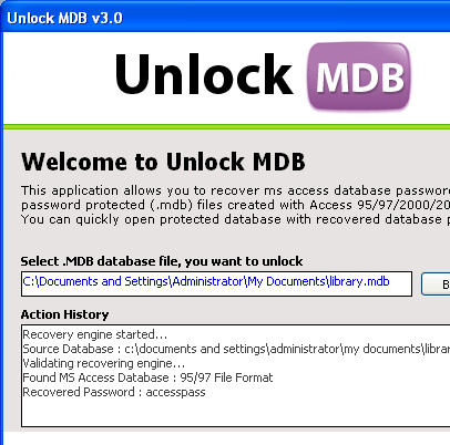 Unlock MDB Screenshot 1